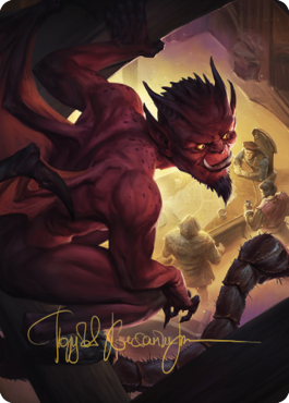 {A} Nefarious Imp Art Card (Gold-Stamped Signature) [Commander Legends: Battle for Baldur's Gate Art Series][GS ACLB 019]