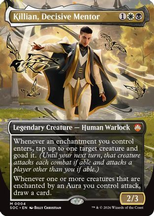 Killian, Decisive Mentor (Borderless) [SOC 004]  Foil