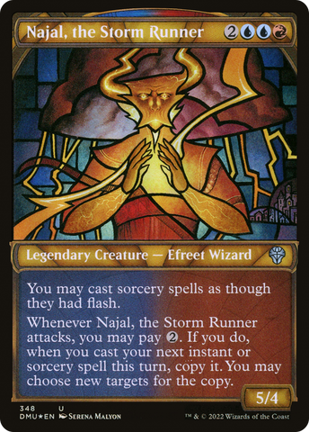 {C} Najal, the Storm Runner (Showcase Textured) [Dominaria United][DMU 348]