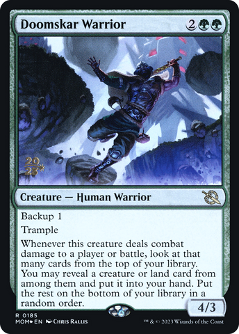 {R} Doomskar Warrior [March of the Machine Prerelease Promos][PR MOM 185]