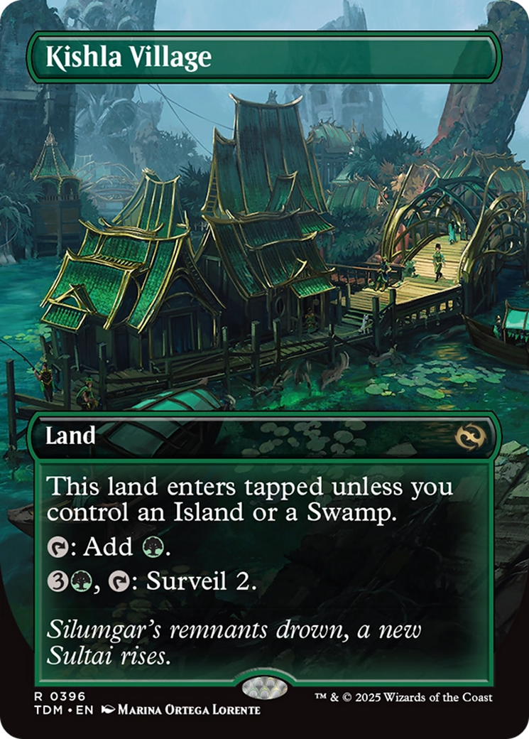 {@R} Kishla Village (Borderless) [Tarkir: Dragonstorm][TDM 396]