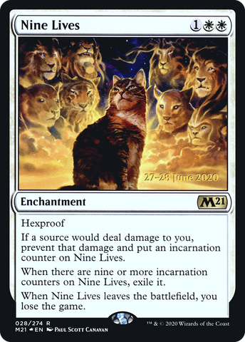 {R} Nine Lives [Core Set 2021 Prerelease Promos][PR M21 028]
