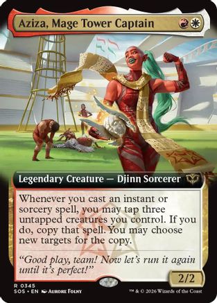 Aziza, Mage Tower Captain (Extended Art) [SOS 345]  Foil
