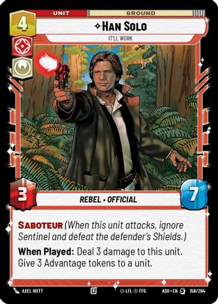 [SWU] Han Solo - It'll Work (158/264) - Ashes of the Empire