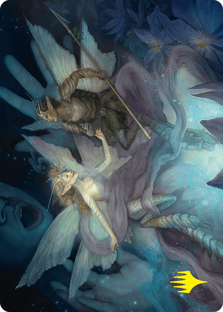 {A} Faebloom Trick Art Card (6/54) (Gold-Stamped Signature) [Foundations Art Series][GS AFDN 006]