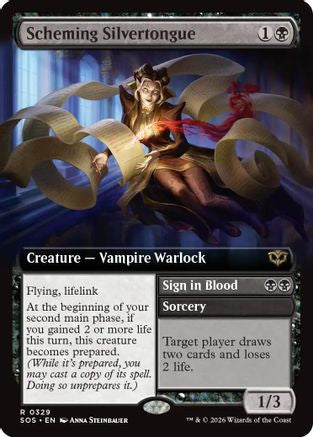 Scheming Silvertongue (Extended Art) [SOS 329]  Foil