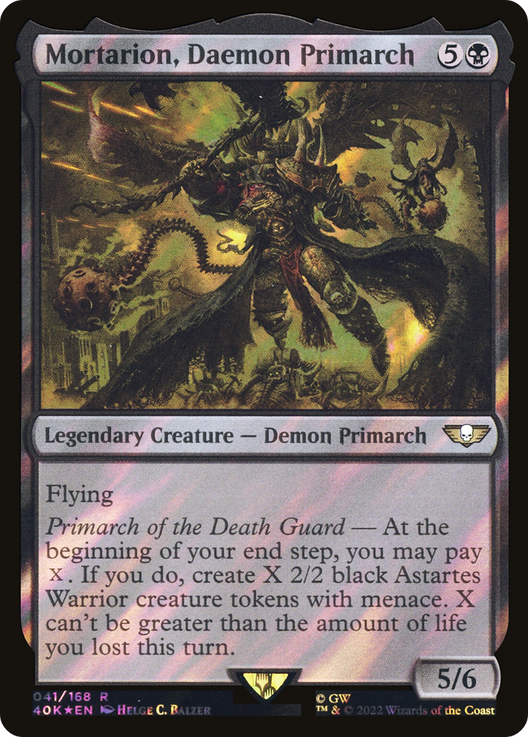 {R} Mortarion, Daemon Primarch (Surge Foil) [Universes Beyond: Warhammer 40,000][SF 40K 041]