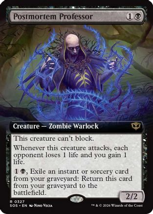 Postmortem Professor (Extended Art) [SOS 327]  Foil