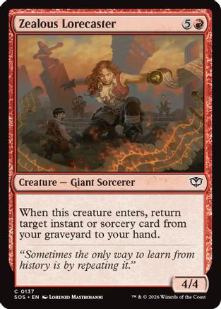Zealous Lorecaster [SOS 137]  Foil