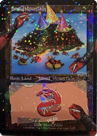 Mountain (7128) (Pool Party Foil) [SLD 7128]  Foil