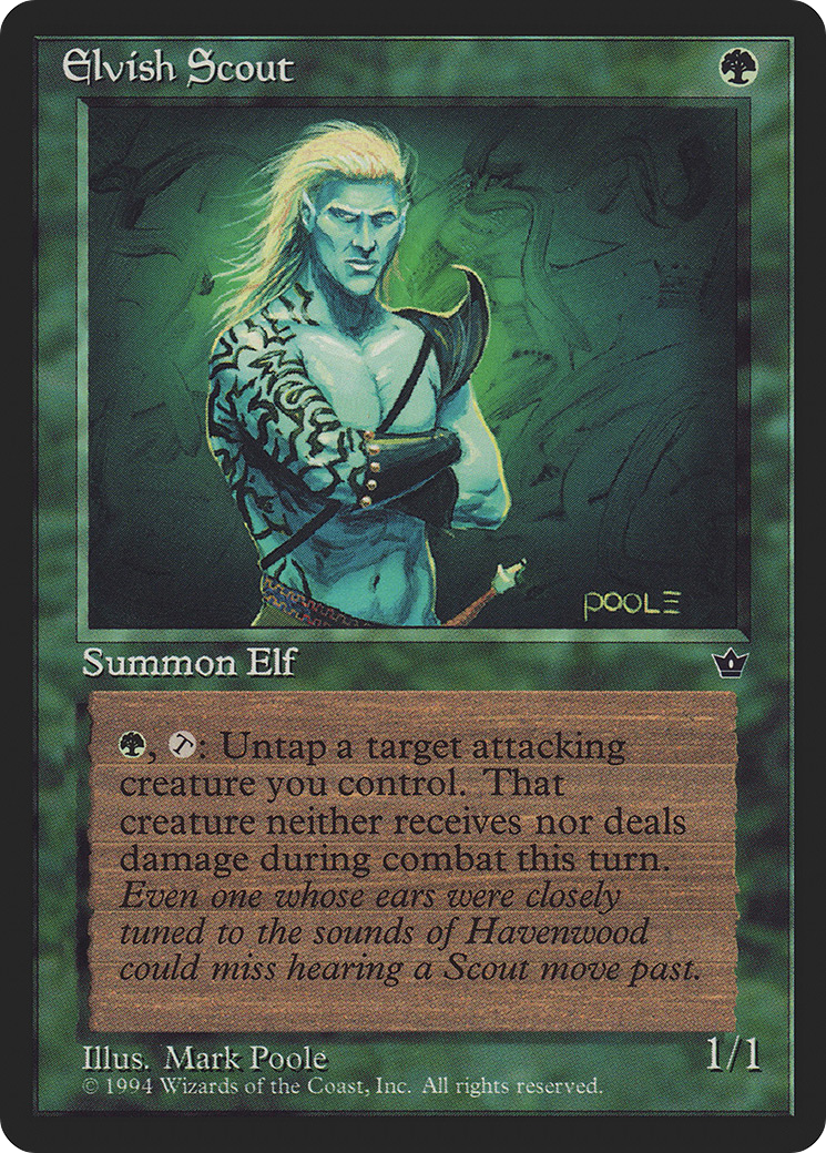 {C} Elvish Scout (Mark Poole) [Fallen Empires][FEM 68A]