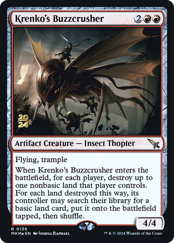 {R} Krenko's Buzzcrusher [Murders at Karlov Manor Prerelease Promos][PR MKM 136]