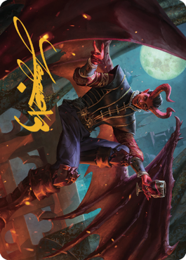 {A} Raphael, Fiendish Savior Art Card (40) (Gold-Stamped Signature) [Commander Legends: Battle for Baldur's Gate Art Series][GS ACLB 040]