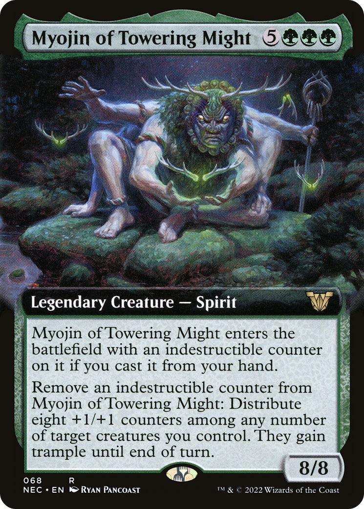 {R} Myojin of Towering Might (Extended Art) [Kamigawa: Neon Dynasty Commander][NEC 068]