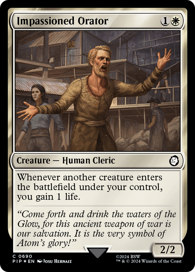 {C} Impassioned Orator (Surge Foil) [Fallout][PIP 690]
