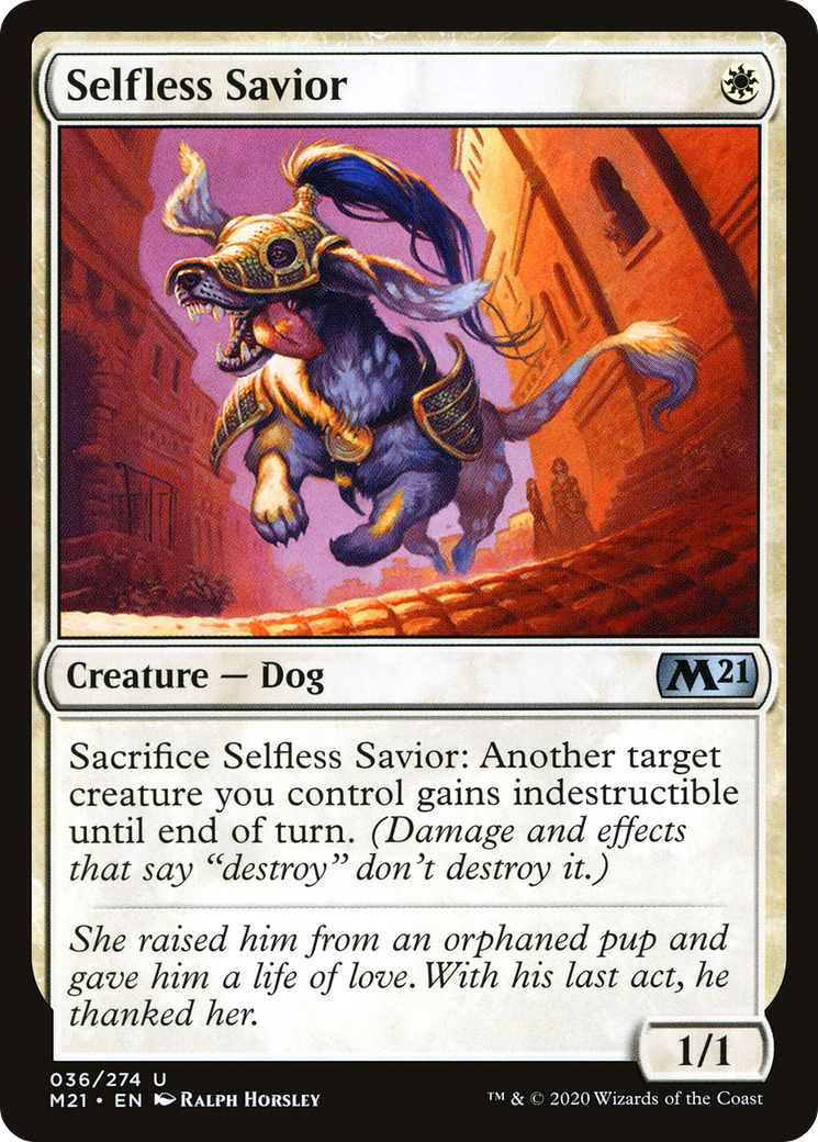 {C} Selfless Savior [Core Set 2021][M21 036]