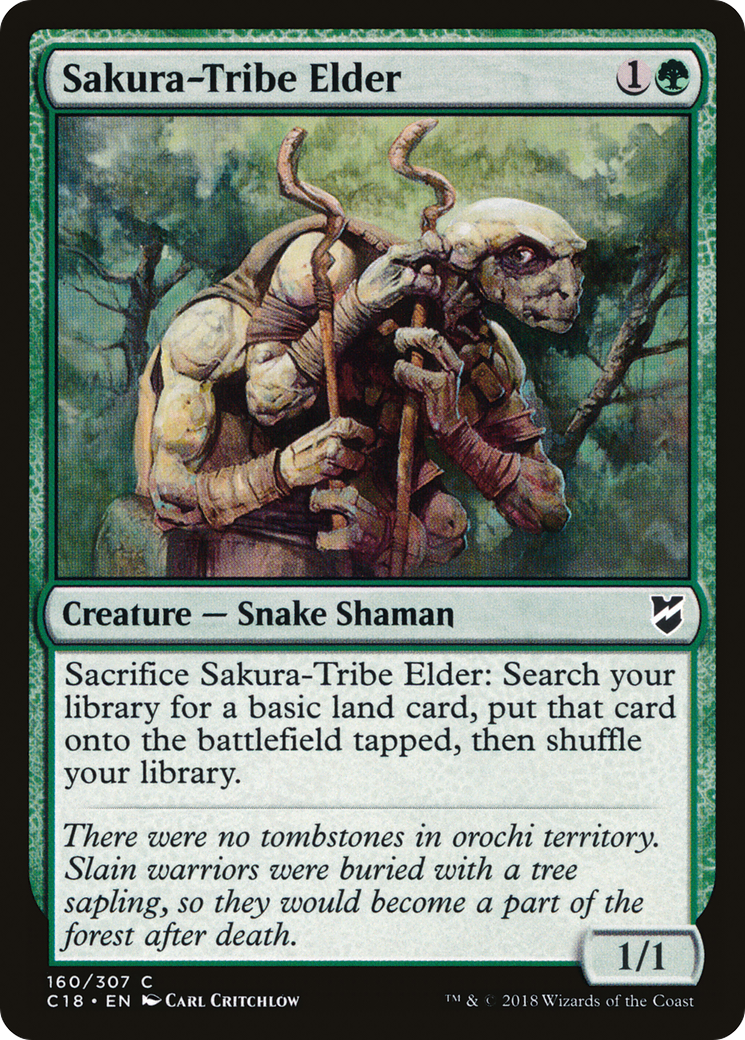 {C} Sakura-Tribe Elder [Commander 2018][C18 160]