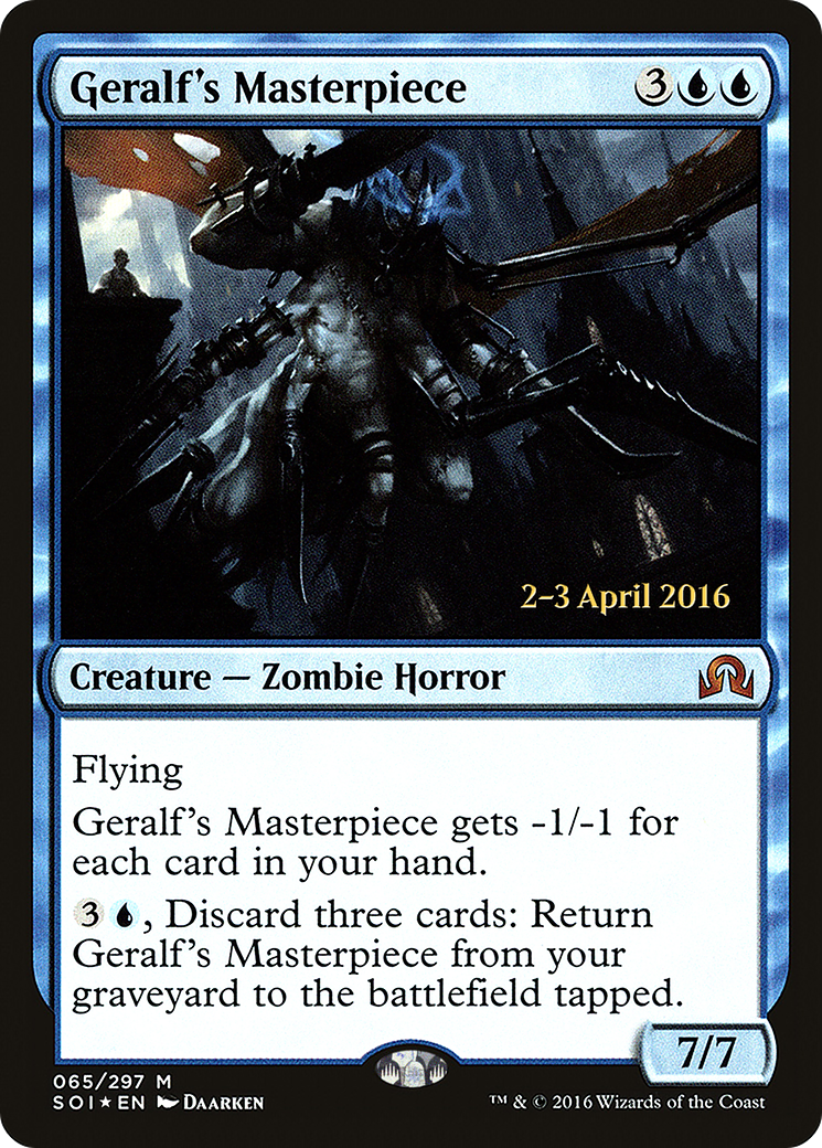 {R} Geralf's Masterpiece [Shadows over Innistrad Prerelease Promos][PR SOI 065]