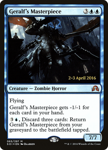 {R} Geralf's Masterpiece [Shadows over Innistrad Prerelease Promos][PR SOI 065]
