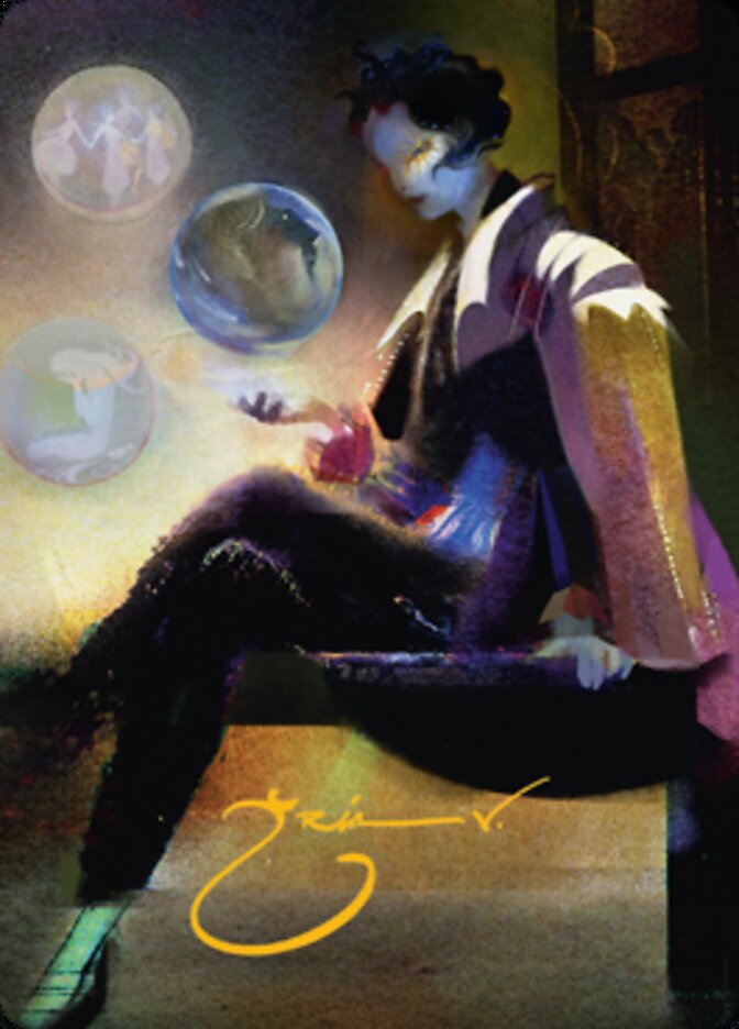 {A} Obscura Interceptor Art Card (Gold-Stamped Signature) [Streets of New Capenna Art Series][GS ASNC 074]