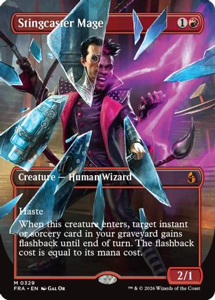 {R} Stingcaster Mage (Borderless) [Reality Fracture] [FRA 329]