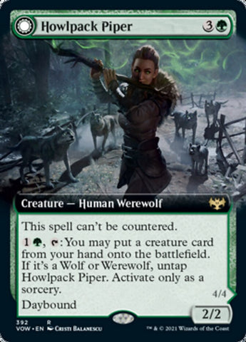 {R} Howlpack Piper // Wildsong Howler (Extended Art) [Innistrad: Crimson Vow][VOW 392]