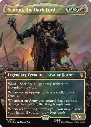 {@@MSC R} Sauron, the Dark Lord (Borderless) (Surge Foil) (Foil) [The Hobbit] [HOC 076]
