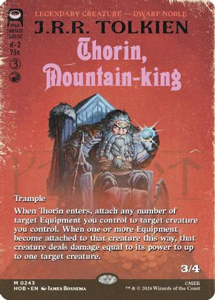 {@@MSC R} Thorin, Mountain-king (Borderless) (Foil) [The Hobbit] [HOB 243]