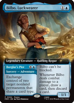 {@@MSC R} Bilbo, Luckwearer (Extended Art) (Promo) (Foil) [Promo Pack The Hobbit] [PRM 002]