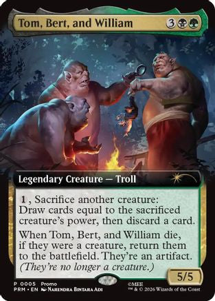 {@@MSC R} Tom, Bert, and William (Extended Art) (Promo) (Foil) [Promo Pack The Hobbit] [PRM 005]