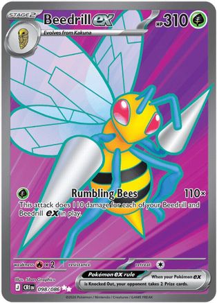 Beedrill ex - 098/086 [ME04: Chaos Rising] Holofoil