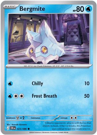 Bergmite - 23/086 [ME04: Chaos Rising] Reverse Holofoil