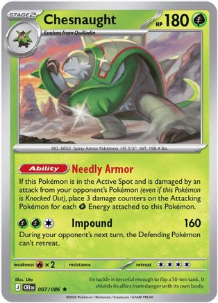 Chesnaught - 7/086 [ME04: Chaos Rising] Reverse Holofoil