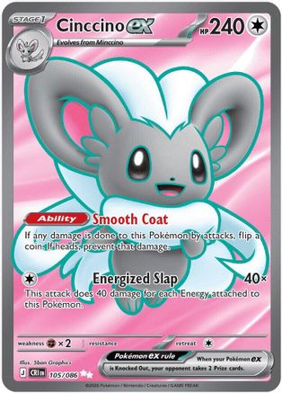 [PKM] Cinccino ex - 105/086 [ME04: Chaos Rising] Holofoil