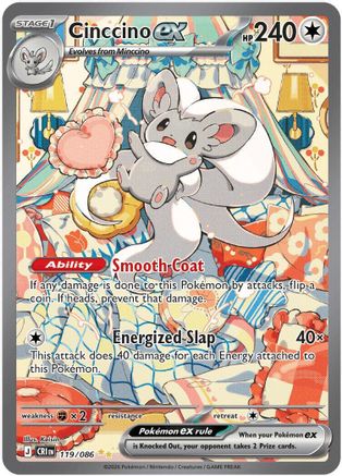 Cinccino ex - 119/086 [ME04: Chaos Rising] Holofoil
