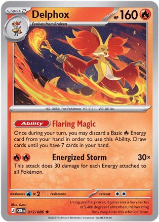 Delphox - 13/086 [ME04: Chaos Rising] Reverse Holofoil