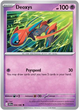 Deoxys - 034/086 [ME04: Chaos Rising] Reverse Holofoil