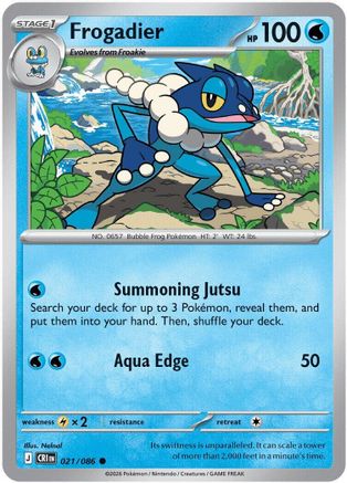 Frogadier - 021/086 [ME04: Chaos Rising] Reverse Holofoil