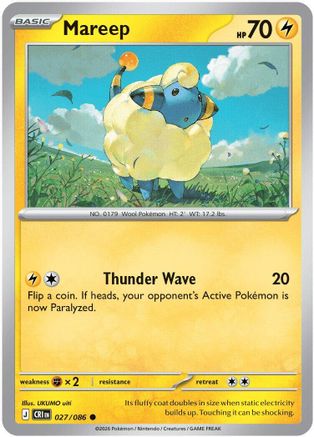 Mareep - 27/086 [ME04: Chaos Rising] Reverse Holofoil