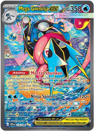 Mega Greninja ex - 116/086 [ME04: Chaos Rising] Holofoil