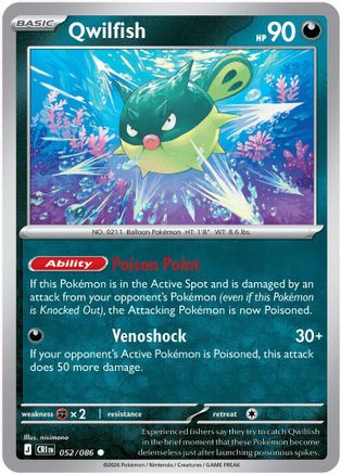 Qwilfish - 52/086 [ME04: Chaos Rising] Reverse Holofoil