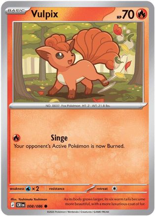 Vulpix - 8/086 [ME04: Chaos Rising] Reverse Holofoil