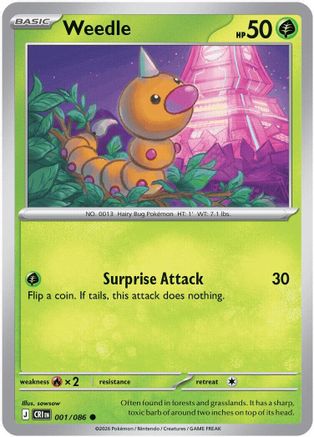 Weedle - 1/086 [ME04: Chaos Rising]