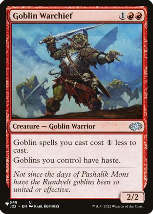 Goblin Warchief (J22) [LIST 548]