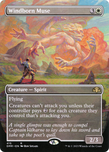 {R} Windborn Muse (Borderless Alternate Art) [Dominaria Remastered][DMR 415]
