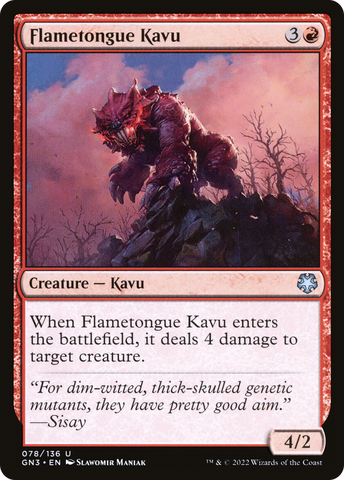 {C} Flametongue Kavu [Game Night 2022][GN3 078]