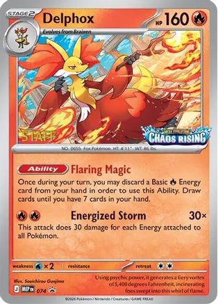 [PKM] Delphox - 074 [Staff] - 74/null [ME: Mega Evolution Promo] Holofoil