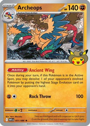 [PKM] Archeops - 051 (Fossil Museum Exclusive) - 51/null [ME: Mega Evolution Promo]