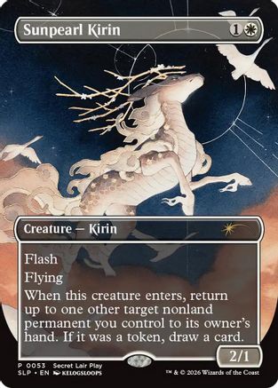 {R} Sunpearl Kirin (Foil) [Secret Lair Showdown] [SLP 053]