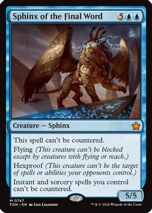 {R} Sphinx of the Final Word (0747) [Foundations] [FDN 747]
